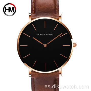 Reloj Hannah Martin CH02 para hombre, reloj de pulsera de cuarzo resistente al agua de lujo de la mejor marca, relojes de negocios de cuero para niños